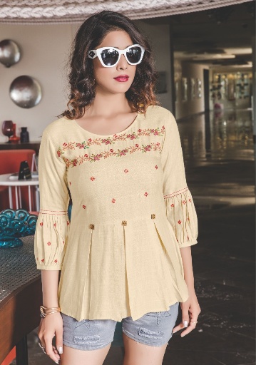 Yami Topsy Vol 12 Stylish Collection Of Ladies Tops With Embroidery Work 