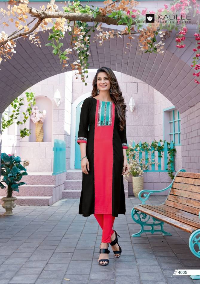 Kadlee Swara 2 Fancy Ethnic Wear Designer Heavy rayon Kurti With Bottom Collection
