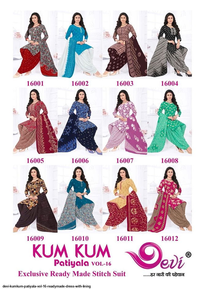 Devi Kumkum Patiyala Vol 16 Indo Cotton Printed Readymade Dress Exporters In india