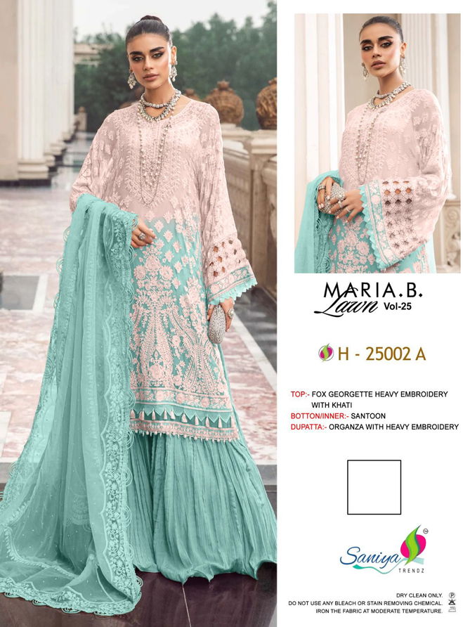 Saniya Trendz 25002 Faux Georgette Pakistani Suits Catalog