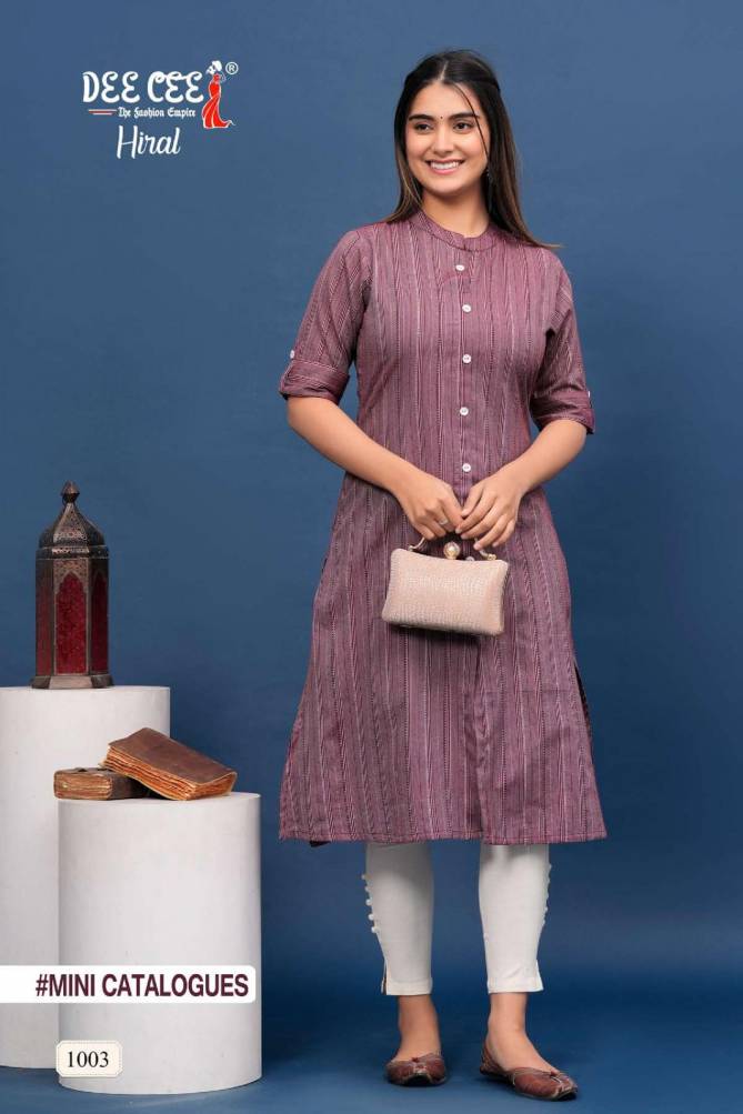 Hiral By Dee Cee A Line Cotton Designer Ladies Kurti Wholesale Market in Surat
