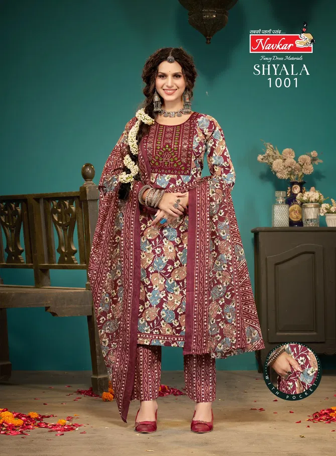 Shyala Vol 1 By Navkar Malaysian Cotton Kurti With Bottom Dupatta Exporters In India