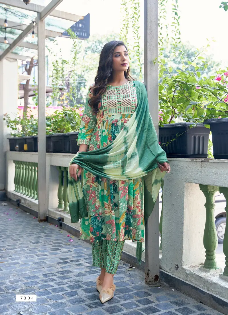 Shanaya Vol 7 By Mystic 9 Rayon Printed Kurti With Bottom Dupatta Orders In India