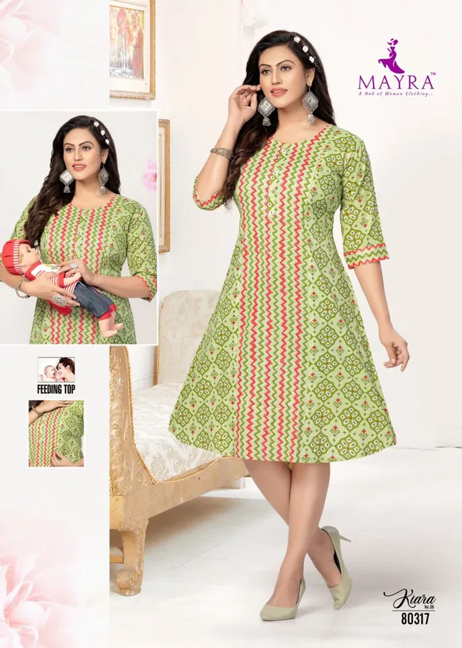 Mayra Kiara Vol 6 Printed Feeding Kurti Catalog
