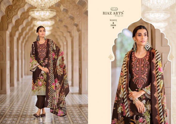 Musafir Vol 18 By Riaz Arts Karachi Lawn Digital Printed Dress Material Orders In India