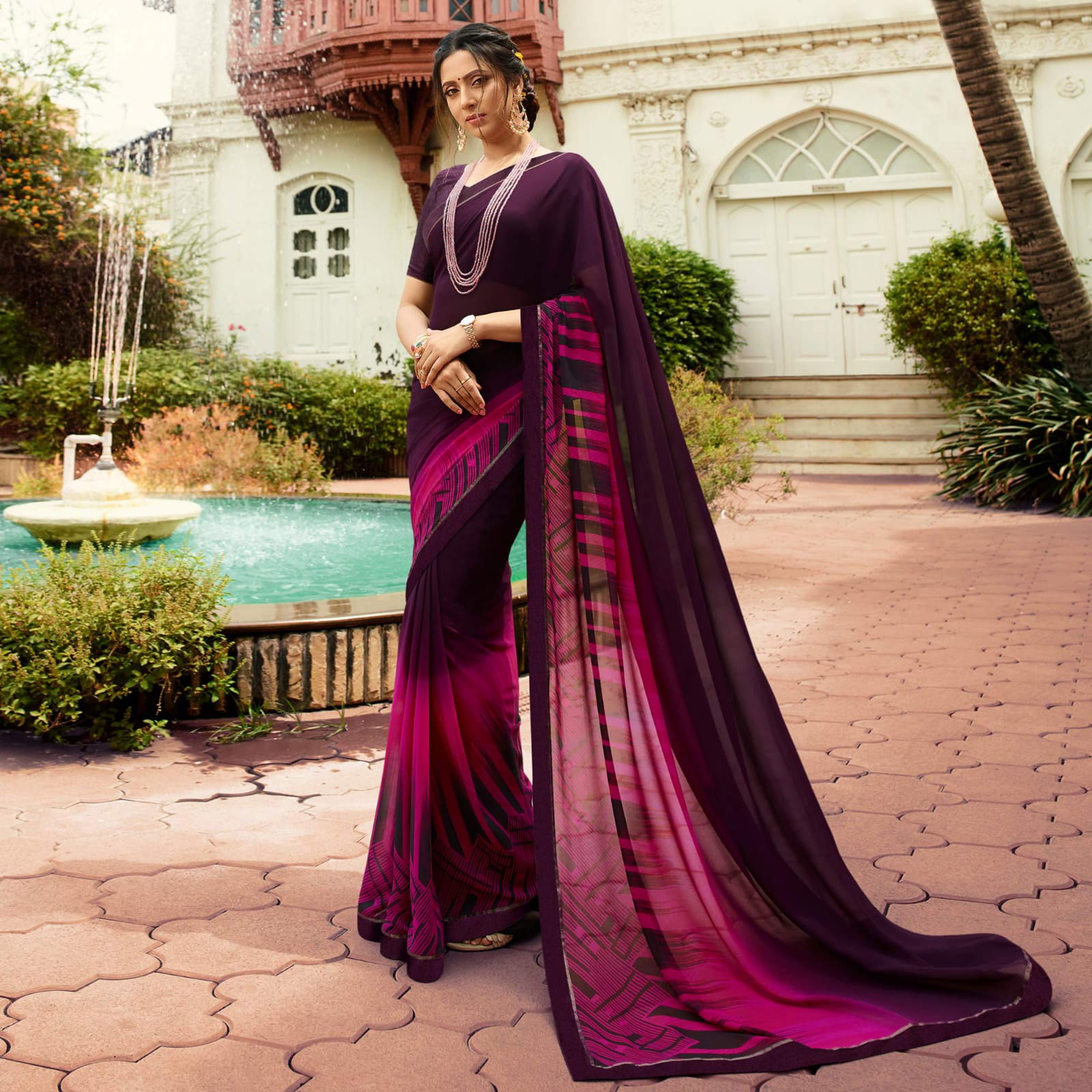 Gc Georgette Silk Daily Wear Printed Bulk sarees Orders In India