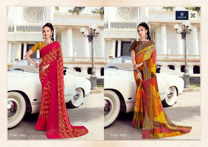 Hirva Saheli 7 Georgette Printed Ethnic Wear Designer Sarees Collection
