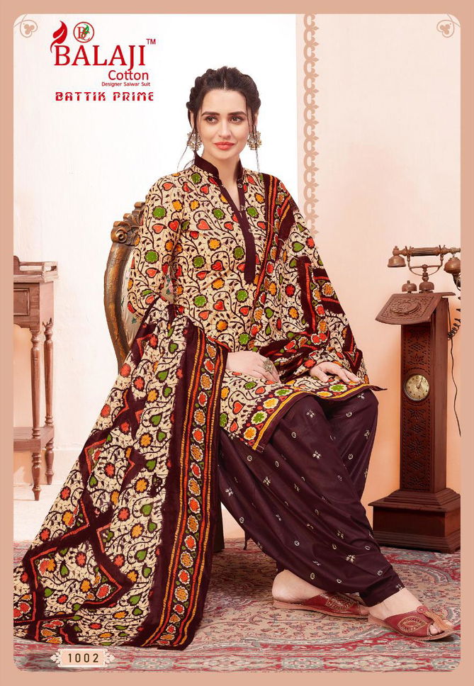 Balaji Batik Prime 1 Latest Fancy Designer Casual Wear Pure Printed Cotton Dress Material
