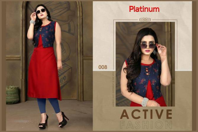 Trendy Aagya Platinum 1 latest Fancy Ethnic Wear Designer Rayon Kurtis Collection