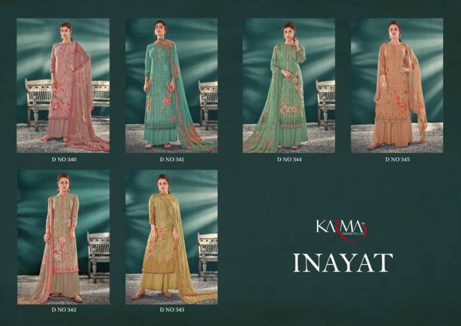 Karma Inayat 340 Series Georgette Embroidered Designer Dress Material