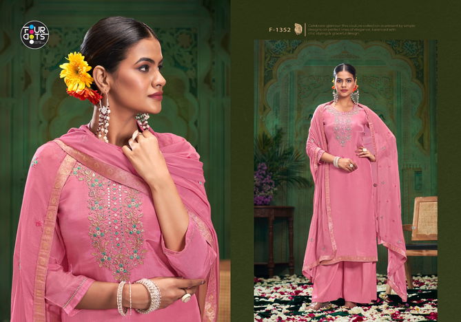 Mishka By Four Dots Glass Organza Designer Salwar Kameez Wholesale Price