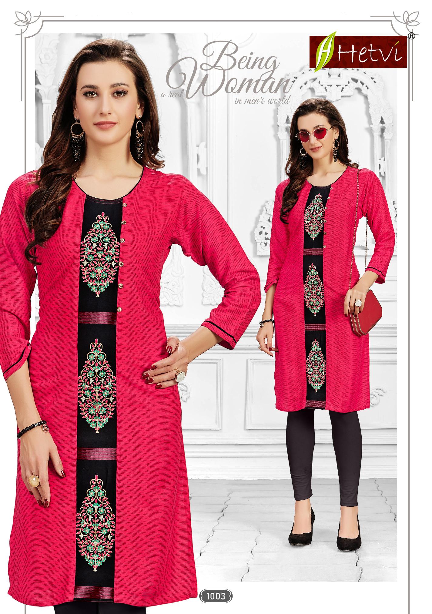 Hetvi Flora Rayon Printed Casual Wear Short Kurti