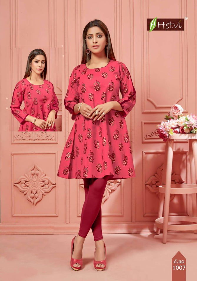 Hetvi Elan Latest Casual Wear Linen Printed Designer Kurtis Collection