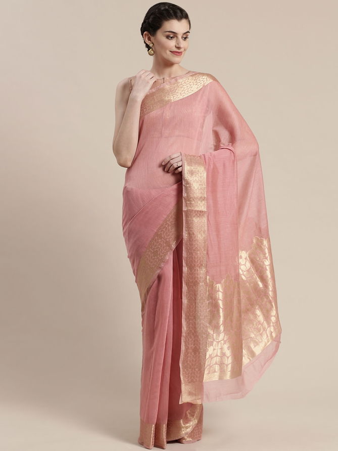 Sidnaz 4 Linen Blend Festive Wear Floral Saree