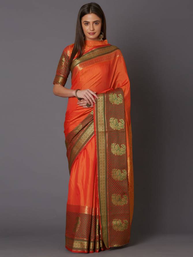 Raahi Festive Wear Silk Blend Geometric Saree