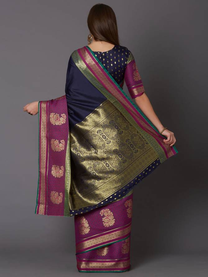 Raahi Festive Wear Silk Blend Geometric Saree