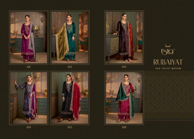 Rubaiyat By Esta Silk Velvet Dress Material Catalog
