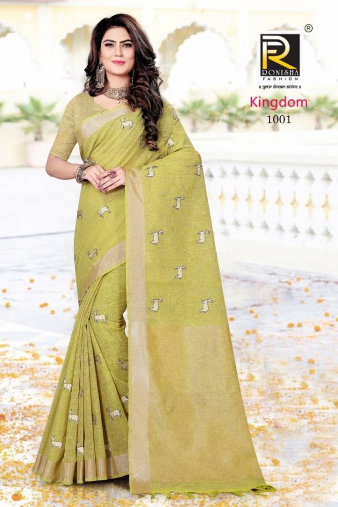 Ronisha Kingdom 2 Latest Regular Wear Cotton Silk Printed Saree Collection