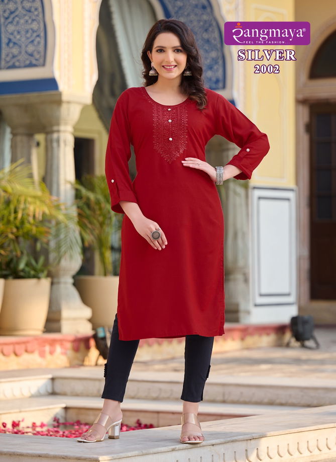 Silver Vol 20 By Rangmaya Rayon Designer Kurtis Wholesale In India