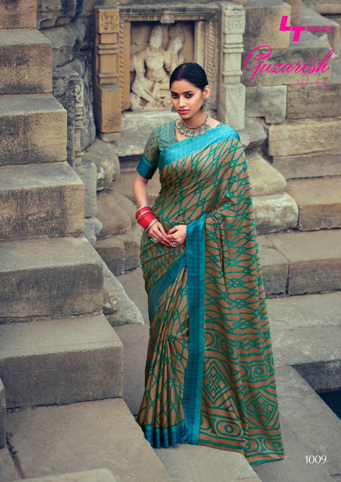 Lt Guzarish 2 Latest Fancy Designer Festive Wear Brasso Printed Sarees Collection