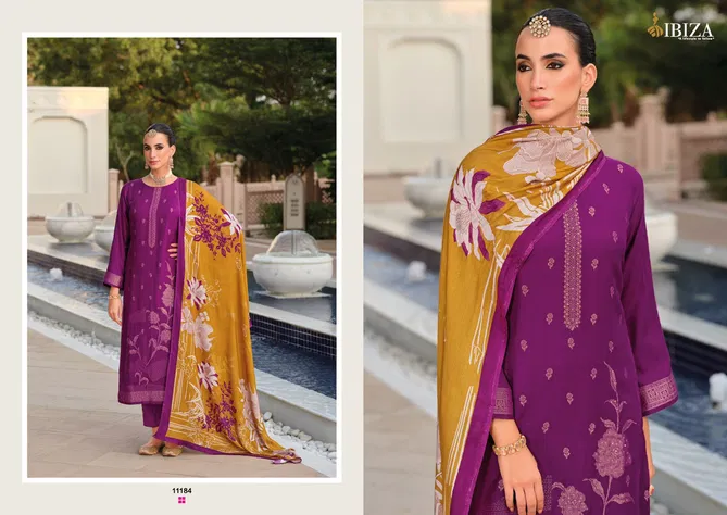 Khayaal By Ibiza Pashmina Dress Material Wholesale Market In Surat