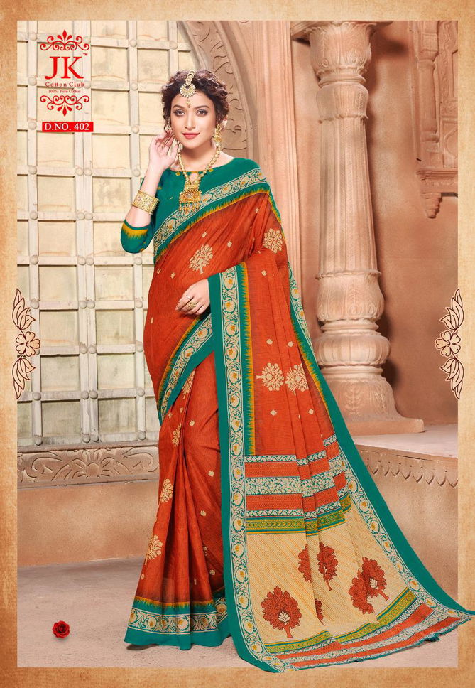 Jk Vaishali 4 Designer Regular Wear Cotton Printed Saree Collection
