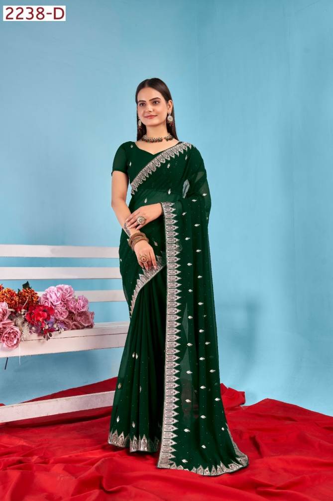 Jayshree 2238 A To D Georgette Blooming Designer Saree Wholesale Shop In Surat