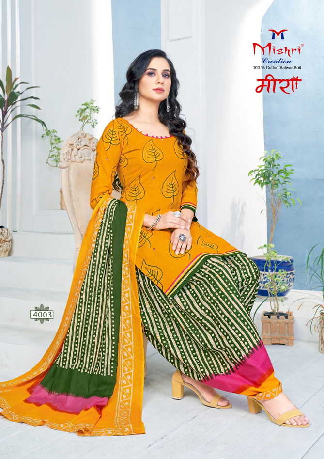 Mishri Meera 4 Cotton Printed Regular Wear Dress Material Collection
