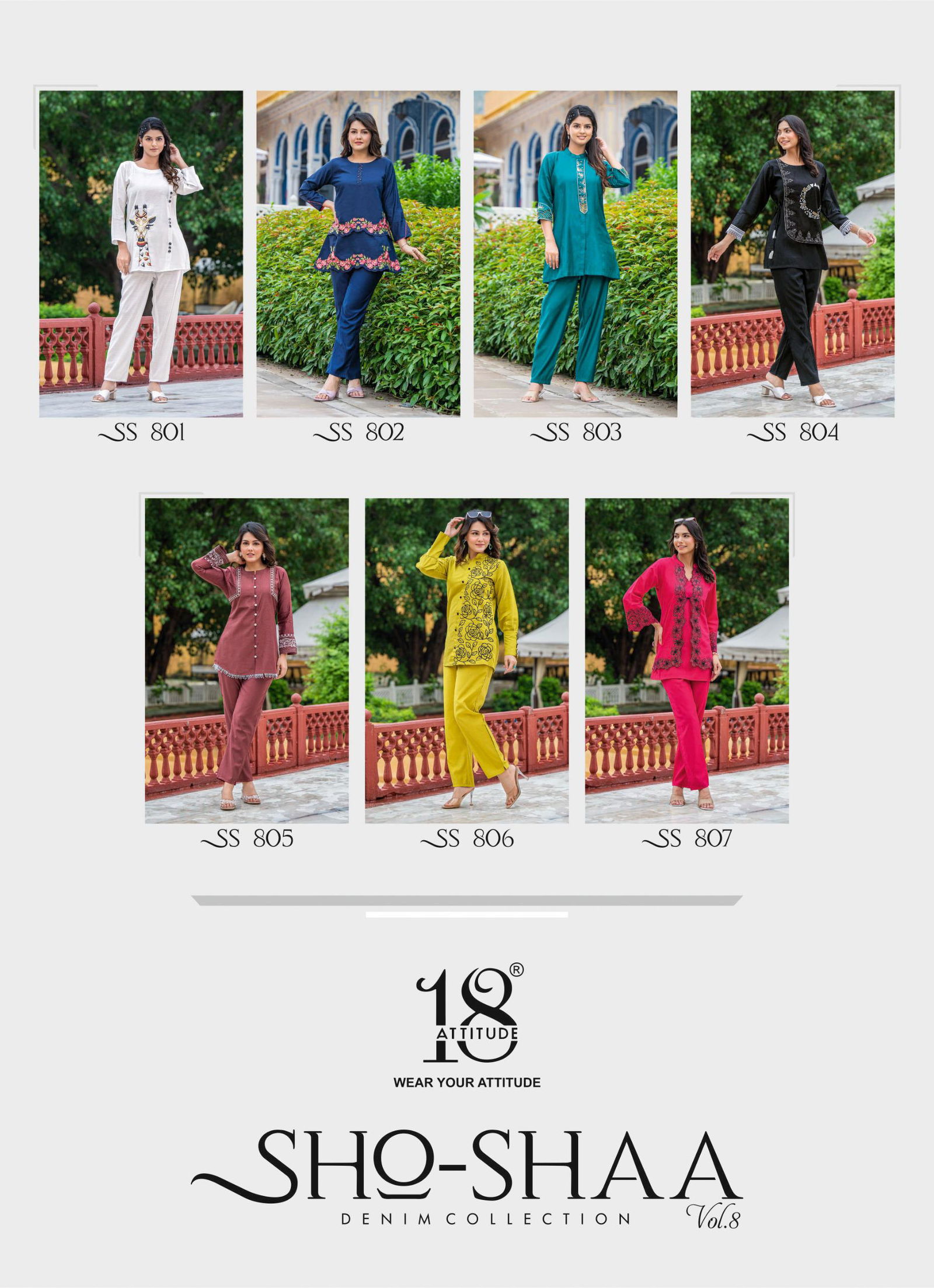 18 Attitude Sho Shaa Vol 8 Viscose Western Ladies Top With Bottom Suppliers In India