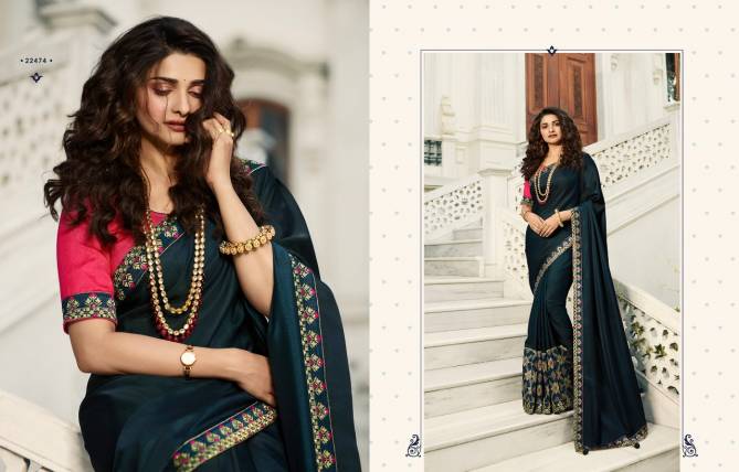 Latest Designer Plain Saree With Beautiful Designer Jacquard Border Party Wear Silk Saree Collection 