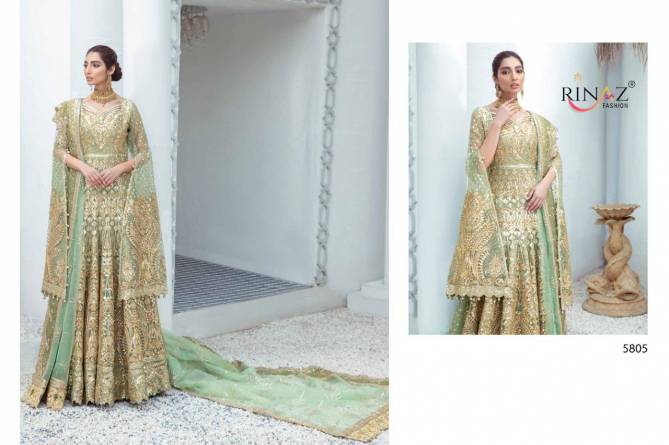 Rinaz Rim Zim 7 Latest Fancy Designer Heavy Wedding Wear Embroidery Pakistani Salwar Suits Collection

