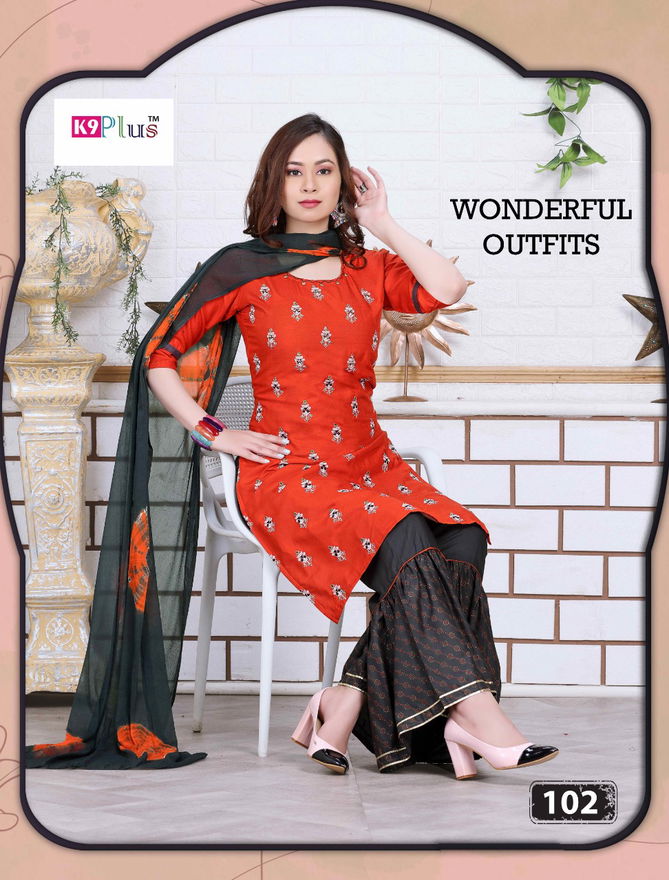 K9 Plus Pari Latest Fancy Ethnic Wear Rayon With Embroidery Work  Pattern Readymade Salwar Suit Collection
