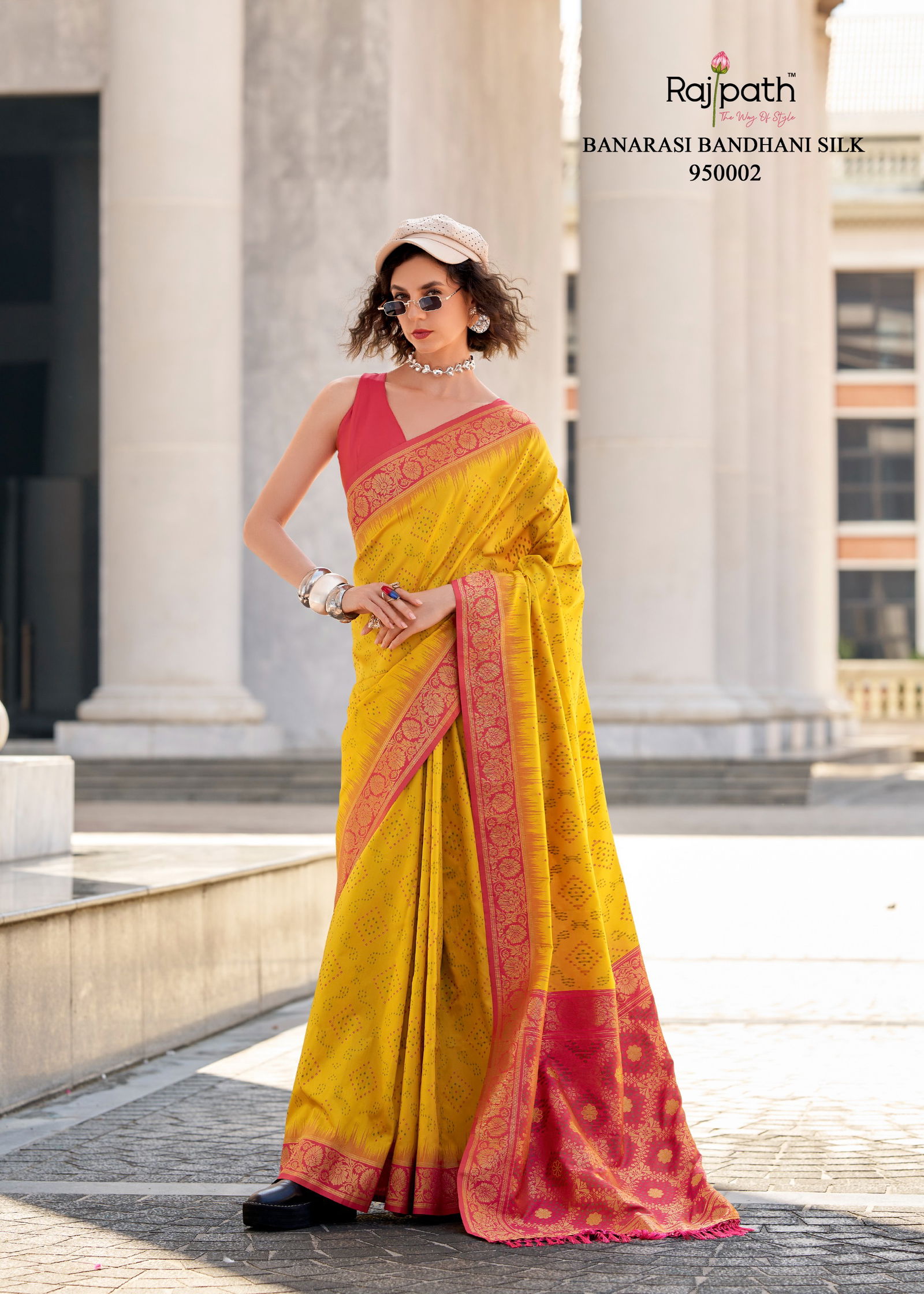 Zara Silk By Rajpath Ikkat Bandhani Designer Saree Suppliers In India