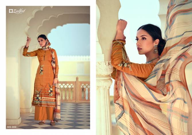 Zulfat Minaaz Casual Wear Pure Original Heavy Jam Cotton Digital Print Top With Chiffon Dupatta Designer Dress Material Collection
