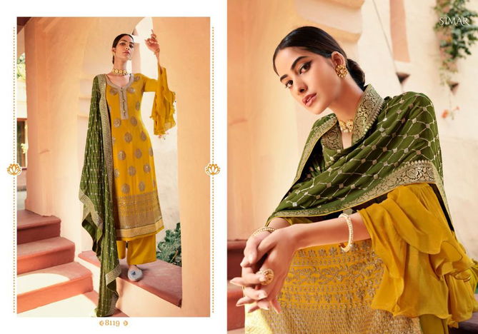 GLOSSY SAFA Fancy festive Wear Heavy Pure Chinon Sequins Embroidery With Jacquard Daman Heavy Salwar Suit Collection 