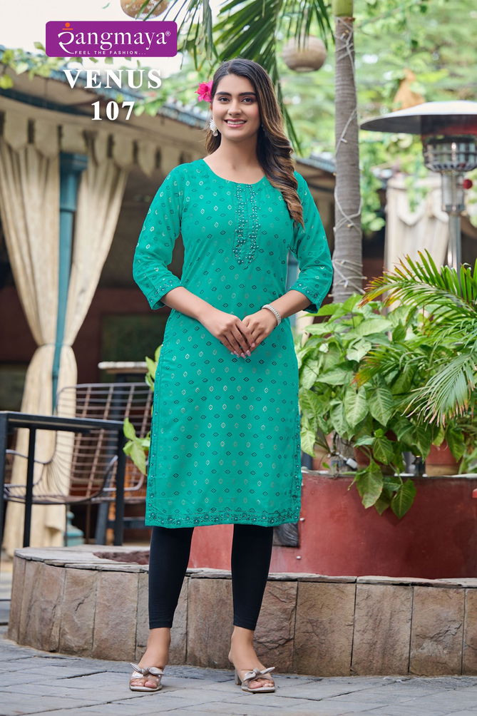 Venus By Rangmaya 101 To 108 Printed Kurti Bulk Kurti Orders In India
