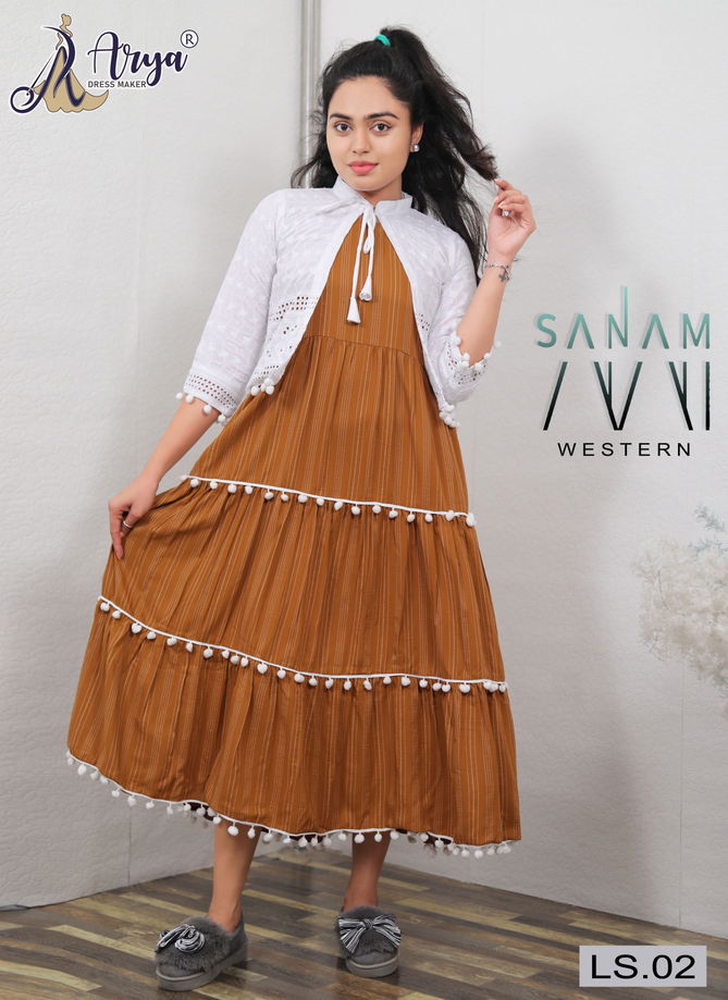 Sanam By Arya Dress Maker Cotton Kurti With Kotti Catalog