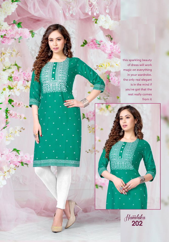 Beauty Queen Hanshika 2 Regular Wear Rayon Printed Kurti Collection