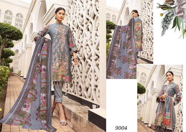 Sana Safinaz Luxury Lawn Collection 9 Latest Fancy Designer Casual Wear Cotton Printed Karachi Dress Materials Collection
