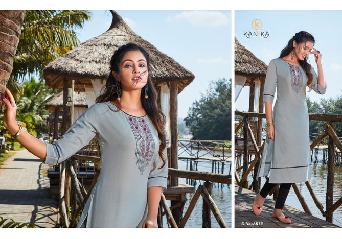 Kanika Anuroop Vol 4 Latest Designer Casual Wear Embroidery Work Ruby Silk Kurti Collection