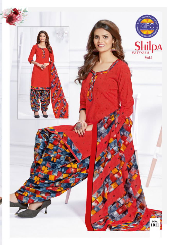 Mfc Shilpa Patiyala 1 Latest Fancy Designer Regular Casual Wear Cotton Printed Dress Materials Collection
