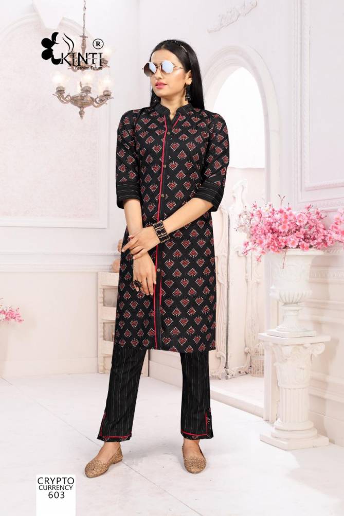 Kinti Crypto Currency 6 Casual Wear Printed Cotton Kurtis Collection
