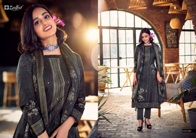 Zulfat Sandhya Fancy Ethnic Wear Cotton printed Designer Dress Material Collection