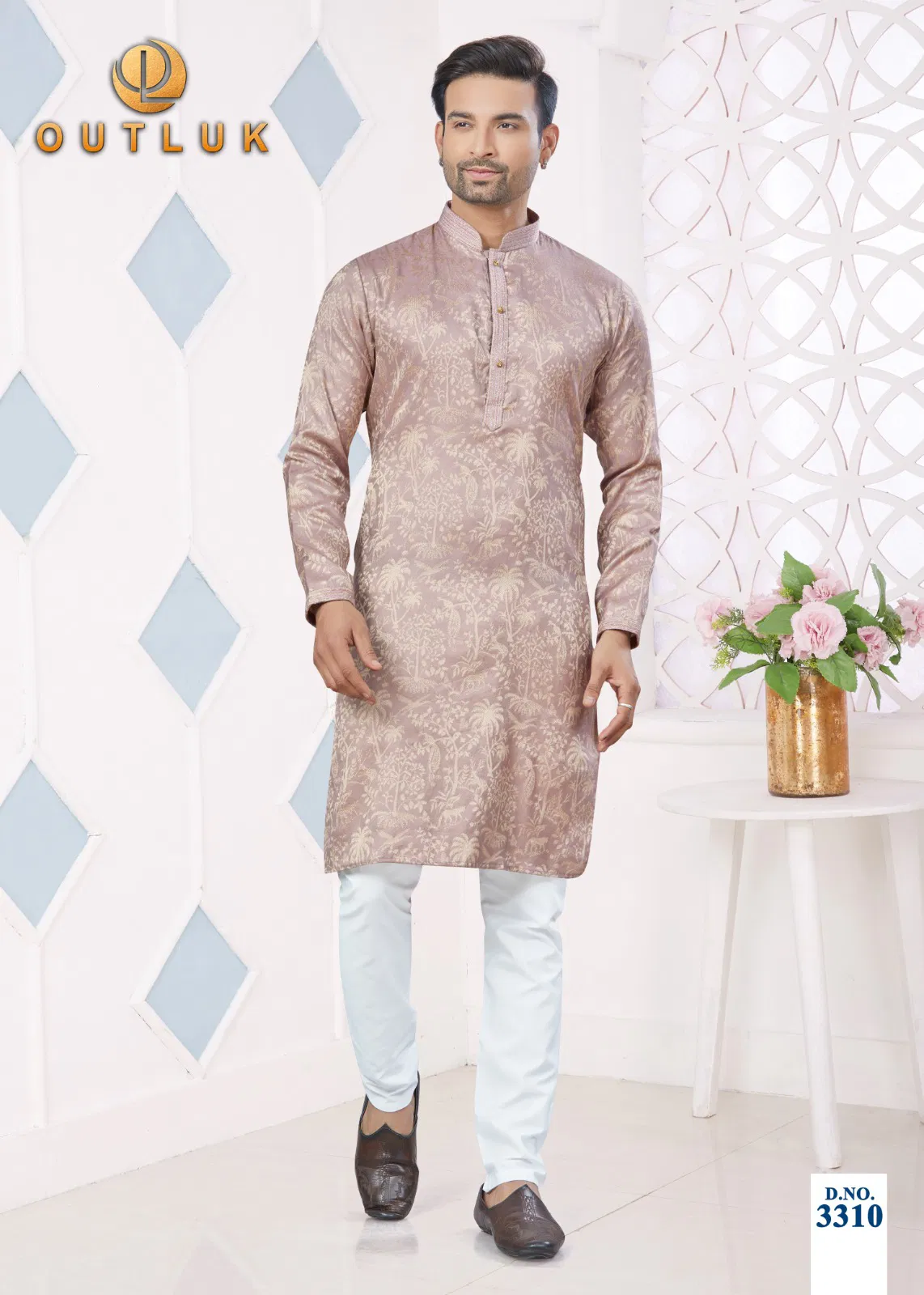 Outluk Wedding Collection Vol 33 Jaquard Mens Wholesale Kurta Pajama Manufacturers