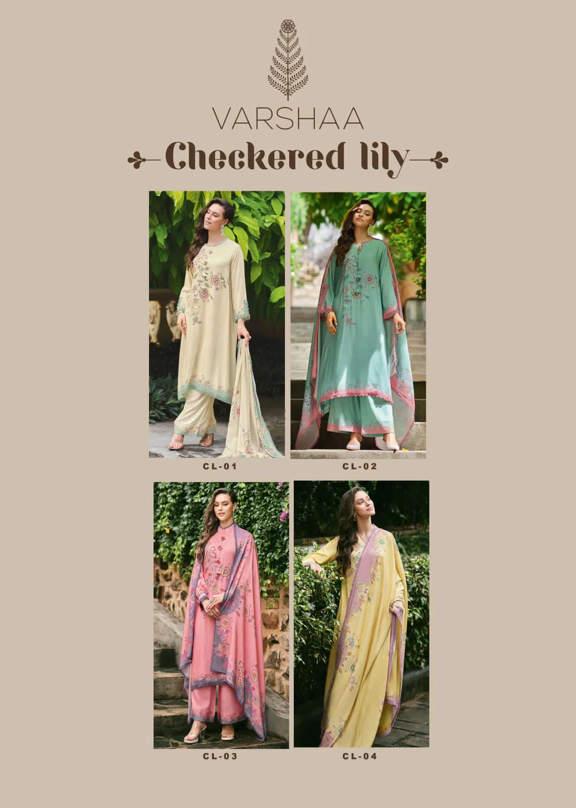 Checkered Lily By Varsha Cotton Designer Salwar Suits Orders In India