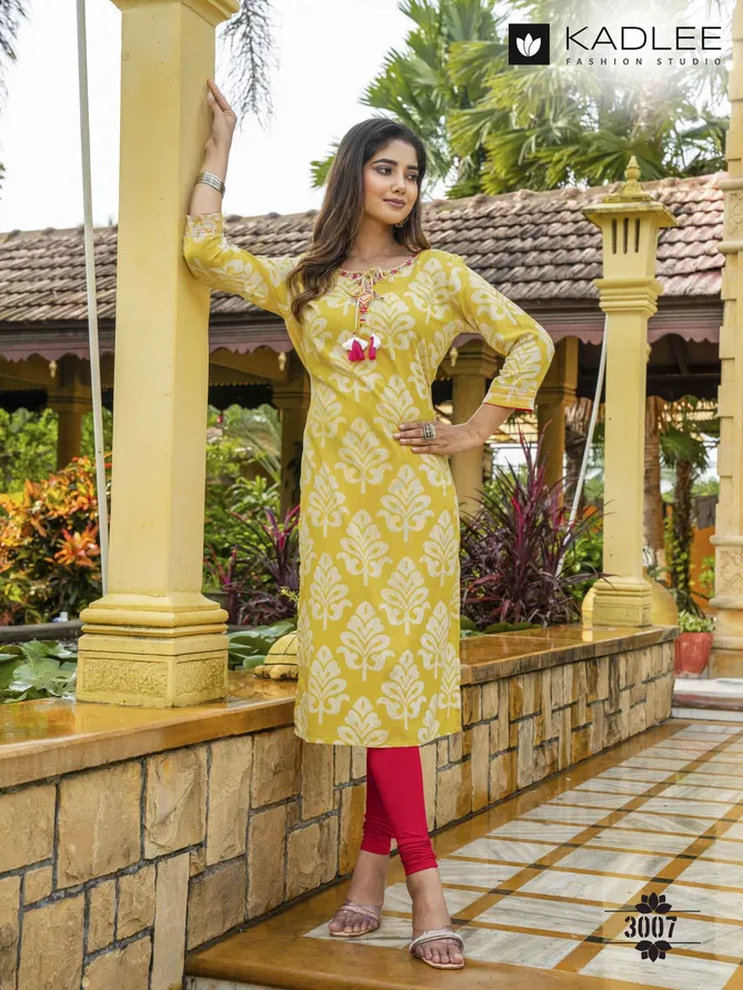 Angel Vol 2 By Kadlee Rayon Printed Designer Kurti Exporters In India