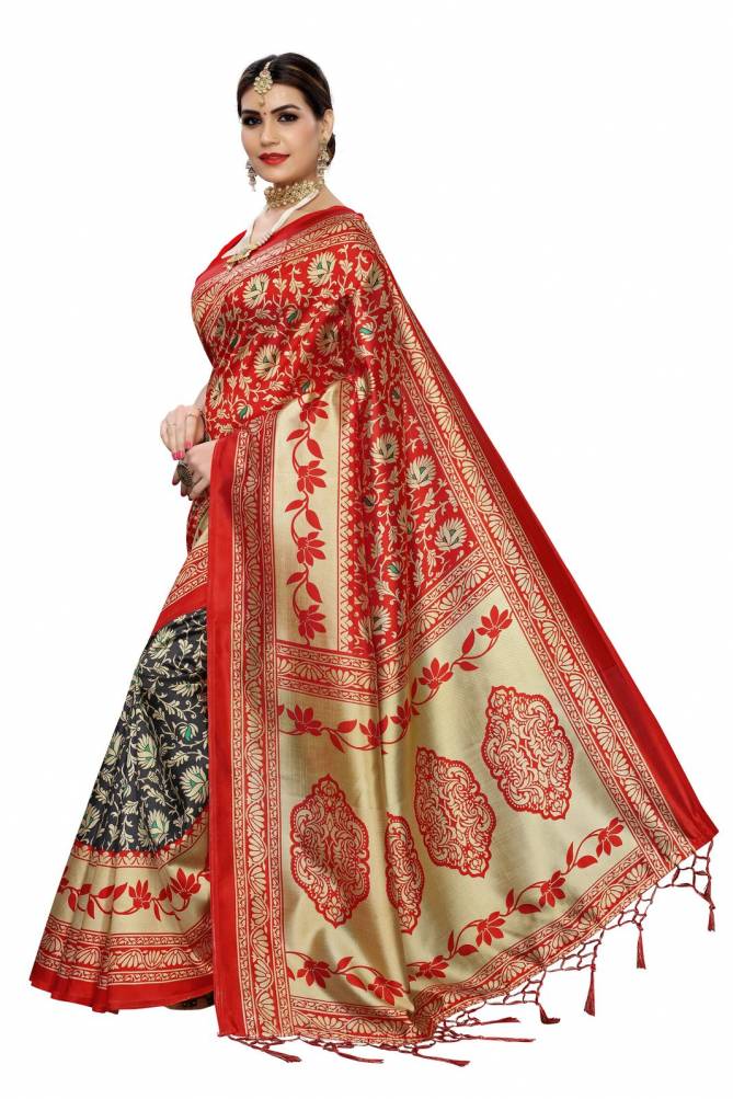 Sf 233 Latest Designer Fancy Casual Wear Printed Art Silk Sarees Collection
