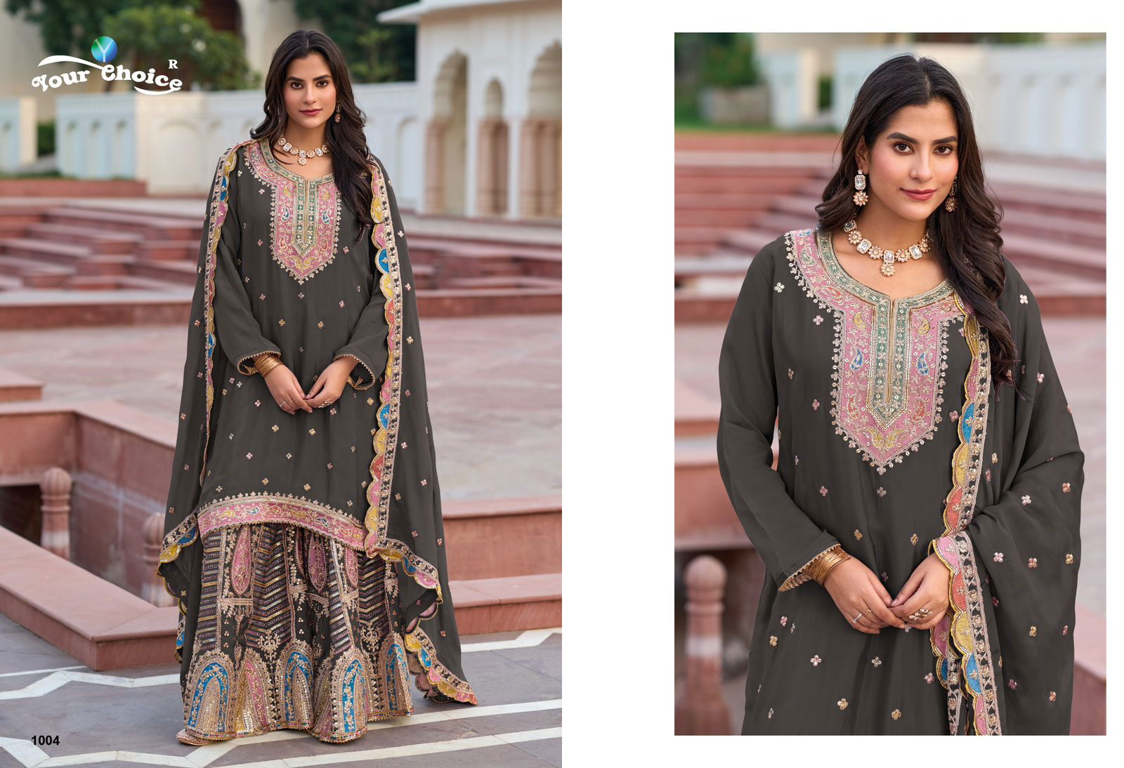 Zeenat By Your Choice Chinon Readymade Suits Wholesale Shop In Surat