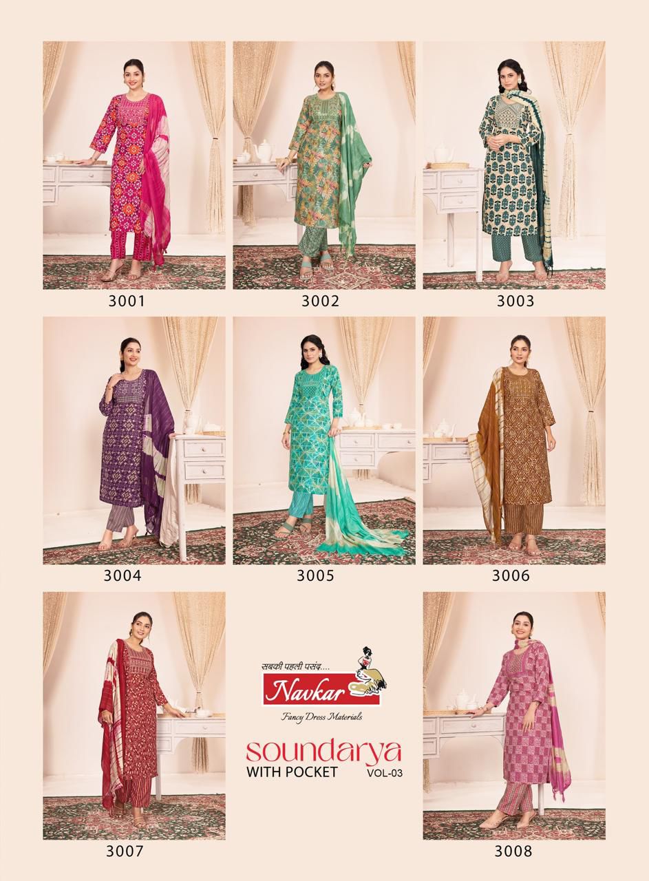 Soundarya Vol 3 By Navkar Capsule Foil Printed Kurti With Bottom Dupatta Orders In India