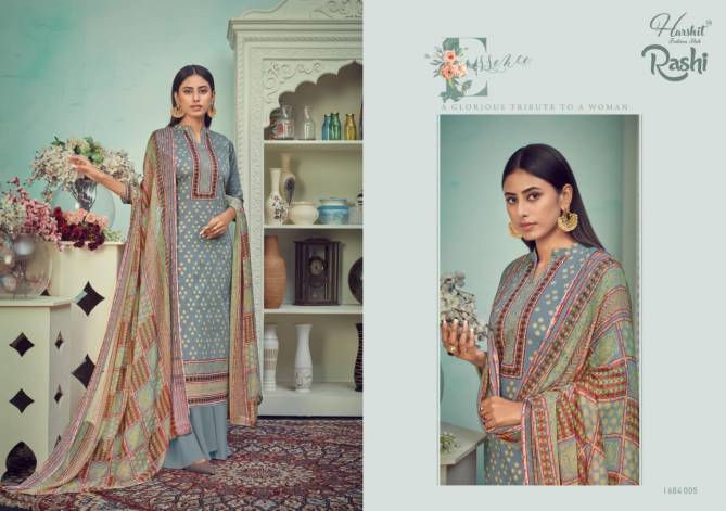 Harshit Rashi Viscose Latest Fancy Casual Wear Pure Viscose Rayon Digital Style Print with Swarovski Diamond Work Designer Dress Material Collection

